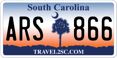 SC license plate ARS866