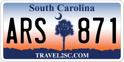 SC license plate ARS871