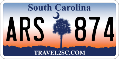 SC license plate ARS874