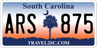 SC license plate ARS875