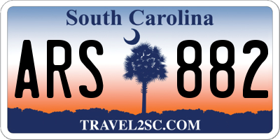 SC license plate ARS882