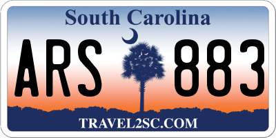 SC license plate ARS883