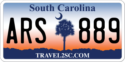 SC license plate ARS889