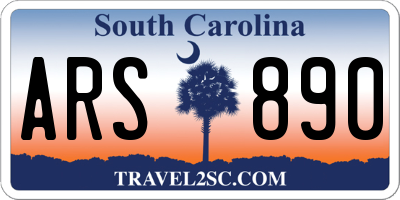 SC license plate ARS890