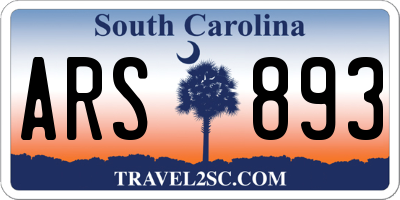 SC license plate ARS893