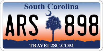 SC license plate ARS898