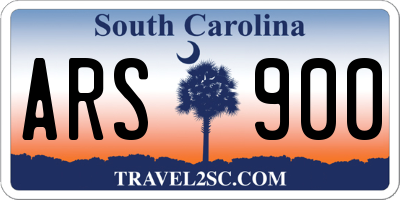 SC license plate ARS900