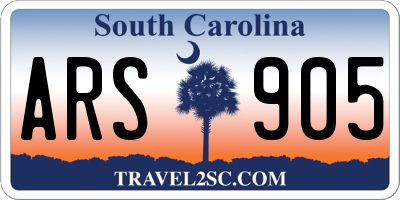 SC license plate ARS905