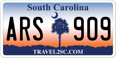 SC license plate ARS909