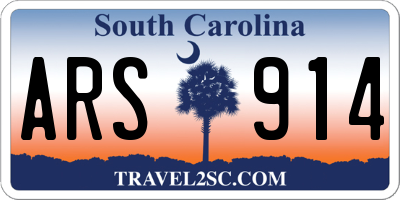 SC license plate ARS914