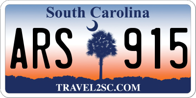 SC license plate ARS915