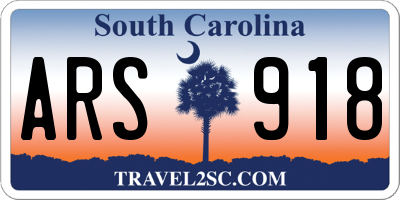 SC license plate ARS918