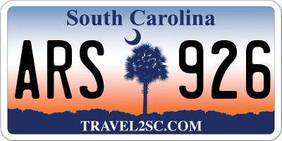 SC license plate ARS926
