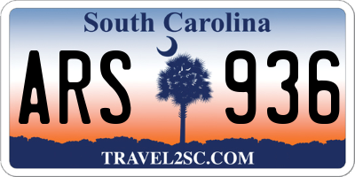 SC license plate ARS936