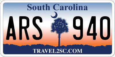 SC license plate ARS940