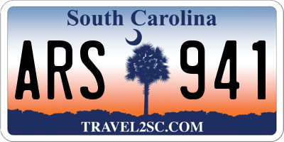 SC license plate ARS941