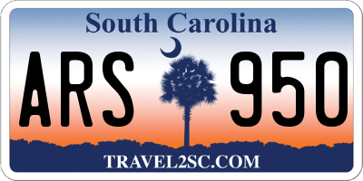 SC license plate ARS950