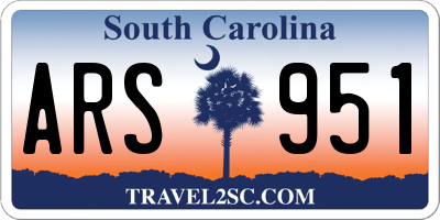 SC license plate ARS951
