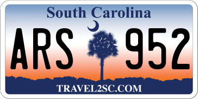SC license plate ARS952