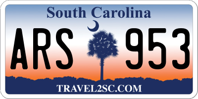 SC license plate ARS953