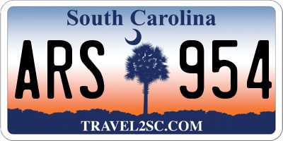 SC license plate ARS954