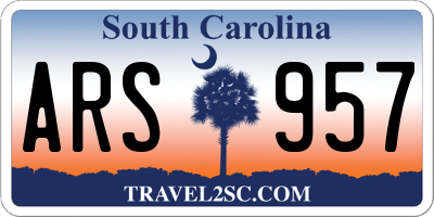 SC license plate ARS957