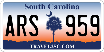 SC license plate ARS959