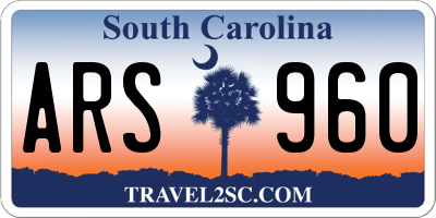 SC license plate ARS960