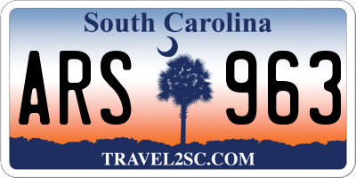 SC license plate ARS963