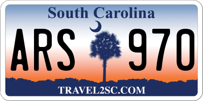 SC license plate ARS970