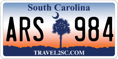 SC license plate ARS984