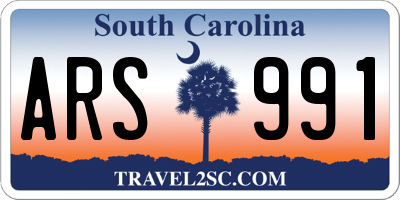 SC license plate ARS991