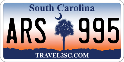 SC license plate ARS995