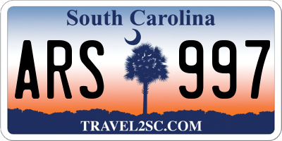 SC license plate ARS997