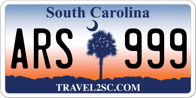 SC license plate ARS999