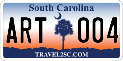 SC license plate ART004