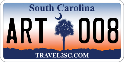 SC license plate ART008