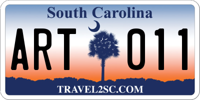 SC license plate ART011