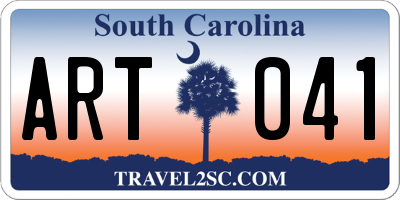 SC license plate ART041