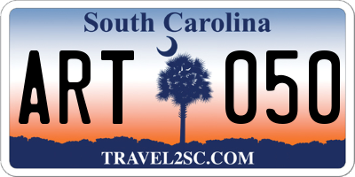 SC license plate ART050
