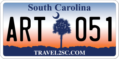 SC license plate ART051