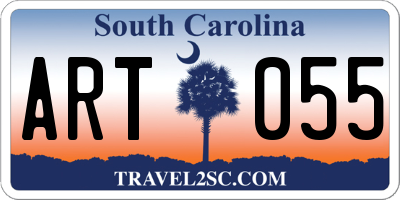 SC license plate ART055