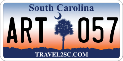 SC license plate ART057