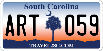 SC license plate ART059