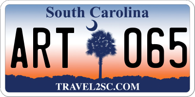 SC license plate ART065