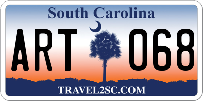 SC license plate ART068
