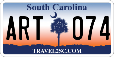 SC license plate ART074