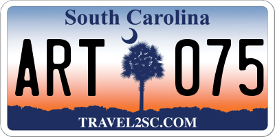 SC license plate ART075