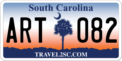 SC license plate ART082
