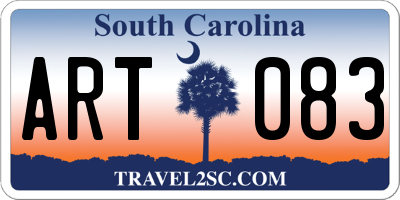 SC license plate ART083